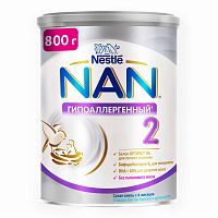 Молочная смесь Nestle NAN Гипоаллергенный 2 6-12меc 800г