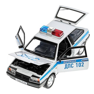 Машина инерционная LADA Полиция 17 см свет звук Технопарк 2108-124SL-POL-GY