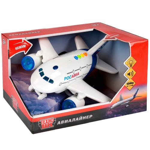 Коллекционная металлическая модель самолета Авиалайнер Технопарк WY720A фото 3