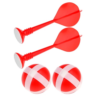 Дартс Попади в цель 6 на липучке 2 дротика 2 шарика Рыжий кот Y22983038 2