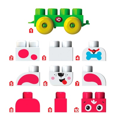 Конструктор для малышей Talky Blocks кнопочка Собачка Азбукварик 2