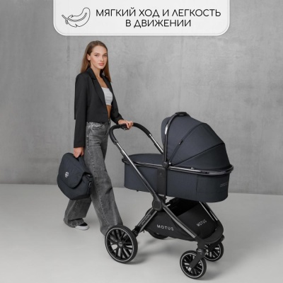 Коляска 2 в 1 Amarobaby Motus серый