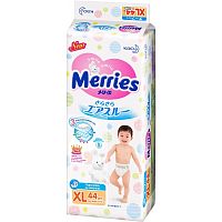 Подгузники Merries XL (12-20), 44 штуки