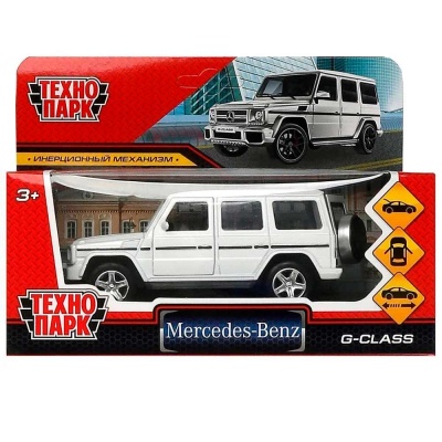 Машина металлическая инерционная Mercedes-Benz G-Class 12 см Технопарк GCLASS-12-WH 4
