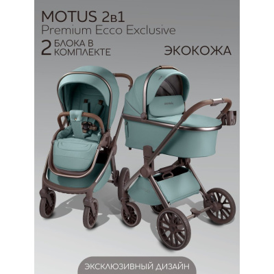 Коляска 2 в 1 Amarobaby Motus Premium Ecco Exclusive лагуна 02