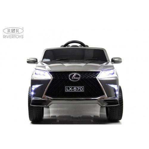 Детский электромобиль Lexus 570 RiverToys E555EE серый глянец фото 14