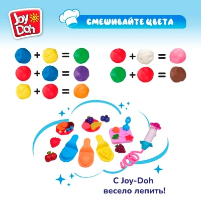Набор для лепки Фруктовое разнообразие 6 цветов Joy-Doh FRUT-168 pot 3