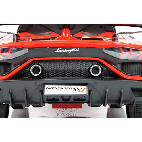 Детский электромобиль Lamborghini Aventador SVJ RiverToys А333МР красный фото 3