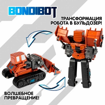 Трансформер Bondibot 2 в 1 Робот Бульдозер Bondibon ВВ6649 2