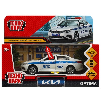 Металлическая машинка Kia Optima Полиция Технопарк OPTIMA-12SLPOL-WH 05