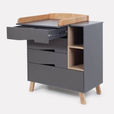 Комод пеленальный с органайзером Rant Lago Pro 800/4 Moon Grey