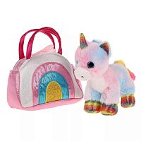 Мягкая игрушка Единорог Радуга в сумочке 18 см Fluffy Family 681892