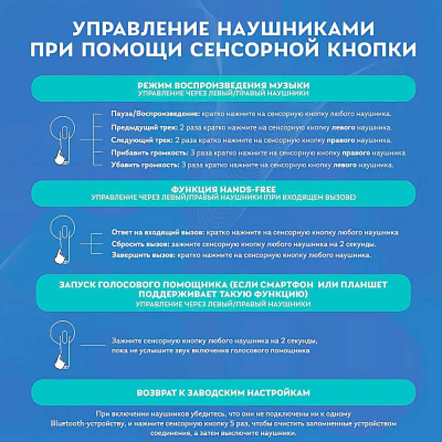 Беспроводные наушники детские Disney QS-13 Винни-Пух