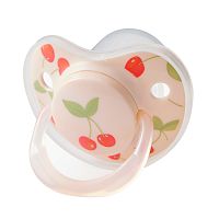 Соска пустышка силиконовая симметричная 12-24 месяцев Happy Baby 13008/1 cherry