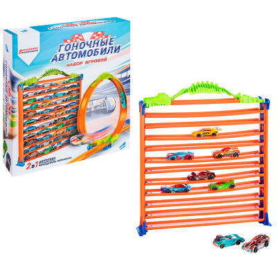 Игровой набор Гоночные автомобили с треком-переноской Dream Makers 8899-16 2