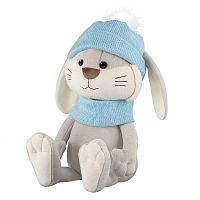 Игрушка Кролик Клёпа в шапке и шарфе 20см Maxitoys Luxury MT-MRT02223-2-20