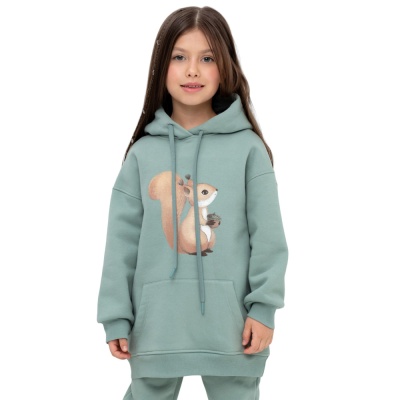 Толстовка демисезонная зелёная Crockid КР 302165-3