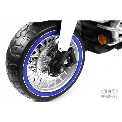 Детский электромотоцикл RiverToys М111БХ белый фото 21