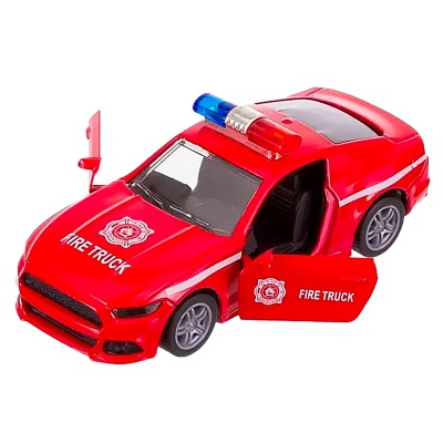 Машина Пожарная служба инерционная металлическая масштаб 1:32 BeBoy IT108758 1