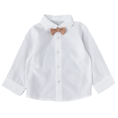 Костюм пиджак брюки рубашка для мальчика Little star 601243 бежевый графит 3