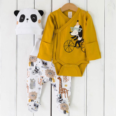 Комплект для новорожденных рожденных Звери Baby boom КН112/3-И