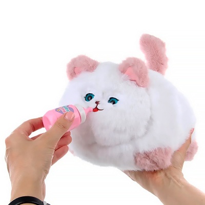 Кошка интерактивная моргает виляет хвостом издает звуки Veld Co 133641 розовая 2