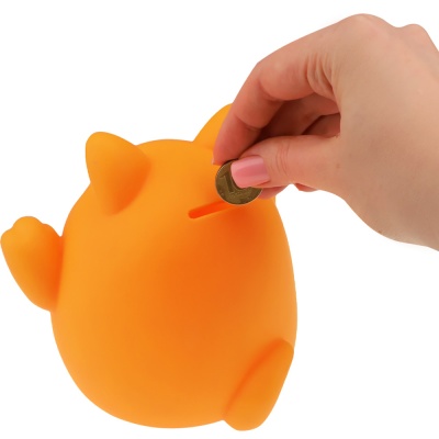 Копилка Счастливый Зверёк 17 см Miland КС-3673 оранжевый 2