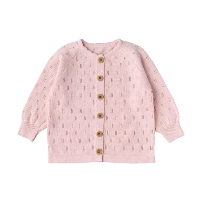 Кардиган вязаный Хлопок Маленькая звезда ВБ0087 (ЧЗ-мз) розовый 01