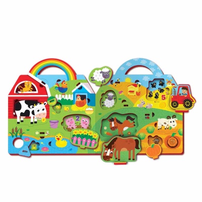 Домик Ферма Музыкальные пазлы Азбукварик