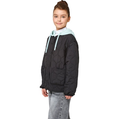 Куртка 7 Одёжек G1019BS чёрно-ментоловый 02