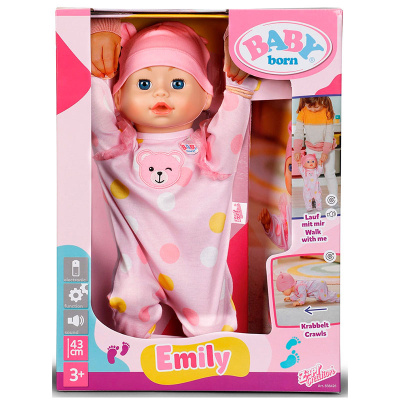 Интерактивная ползающая кукла BABY Born Эмили Zapf 68488 43 см 5