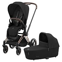 Коляска 2 в 1 Cybex Priam IV Rosegold Sepia Black