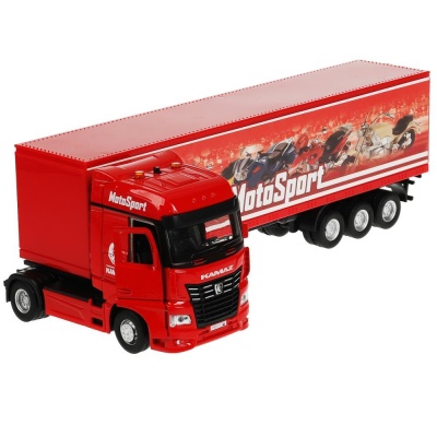Металлическая машинка КамАЗ Магистральный тягач Технопарк KAMAZCARGO-37SL-RD 02