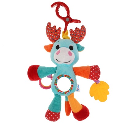 Текстильная игрушка погремушка-подвеска Лось Умка RHV-ELK