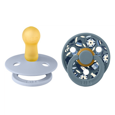 Набор пустышек латексных Liberty Colour 2 шт от 6 месяцев Bobo Dusty Blue Mix Bibs 12020102 2