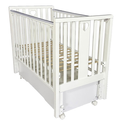 Кровать детская с универсальным маятником Антел Lada белый 03