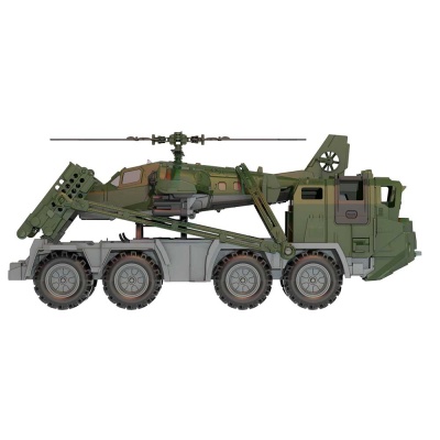 Игровой набор Военный тягач Щит с вертолетом НордПласт 256 4