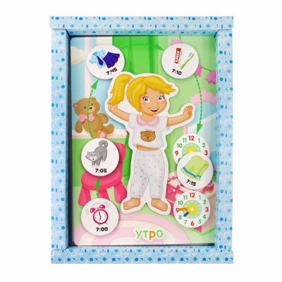 Игра развивающая Магнитные истории Учим время! Десятое Королевство 01658