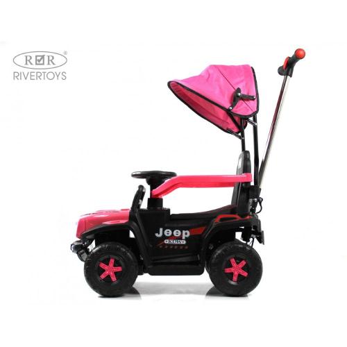 Детский электромобиль RiverToys G003GG розовый фото 8