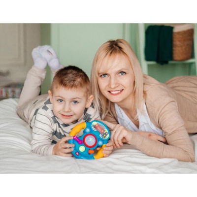 Музыкальный руль Я водитель Азбукварик 2431А жёлтый 02 Музыкальный руль Я водитель Азбукварик 2431А жёлтый 02