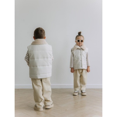 Стёганый жилет Mimilav молоко 05