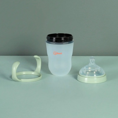 Бутылочка силиконовая с ручками и силиконовой соской 250 мл Rant 1006 green 2