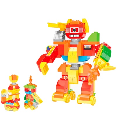 Конструктор Робот трансформер 2в1 красный Duplo Junfa JS601A3