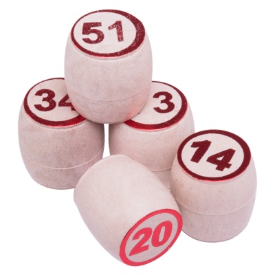 Игра Русское лото бочонки из древопласта Наша игрушка 03-020