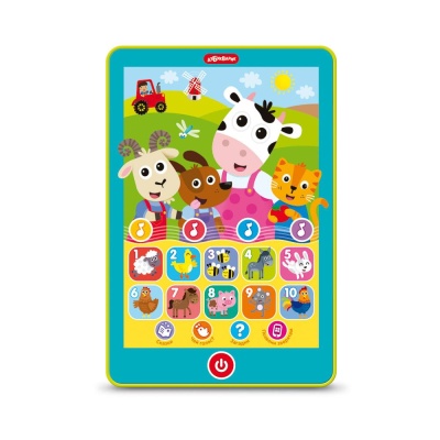 Развивающая игрушка Мой первый планшетик Дружная ферма Азбукварик 3317 01