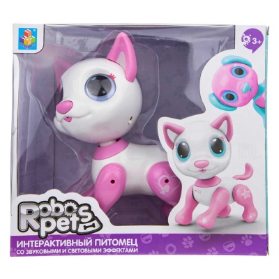 Интерактивная игрушка Robo Pets Робо-котёнок 1Toy Т18760