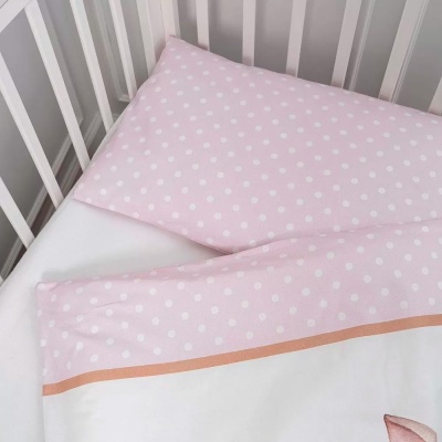 Комплект постельный Балерина пододеяльник простыня наволочка Lappetti 3068 розовый 2