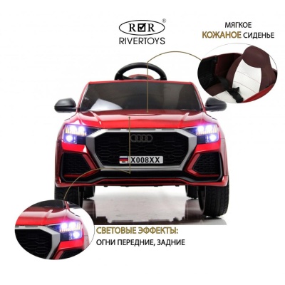 Детский электромобиль RiverToys X008XX красный глянец