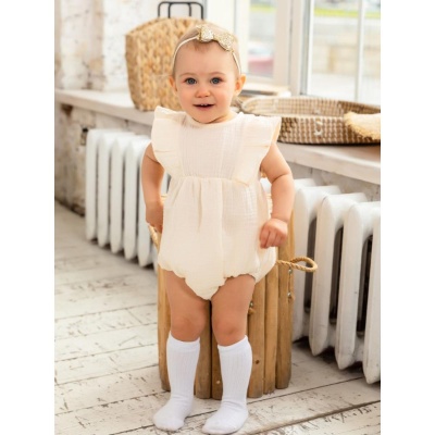 Песочник-боди из муслина Carrot 10002196 кремовый 04