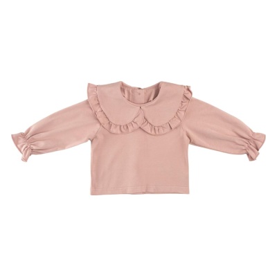 Блузка с воротником Mimilav пудровый 01